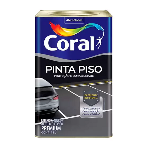 Tinta Pinta Piso Cinza Médio de 18L Coral